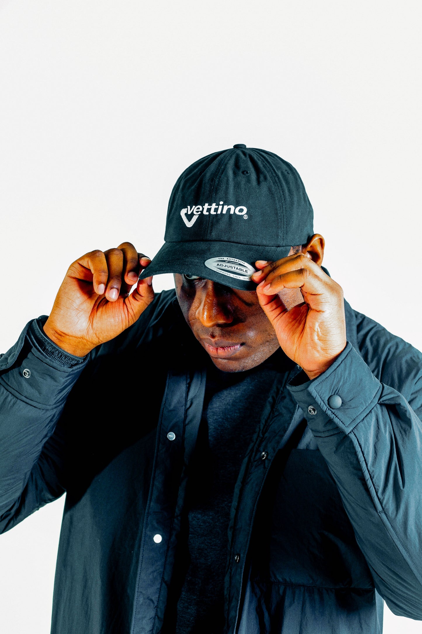 Brass Buckle Black Cap