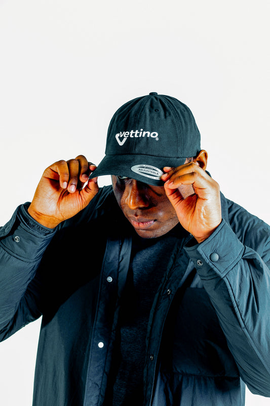 Brass Buckle Black Cap